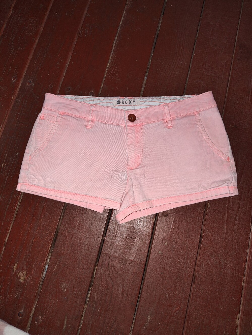 Roxy Light Pink Denim Low Rise Waist Shorts